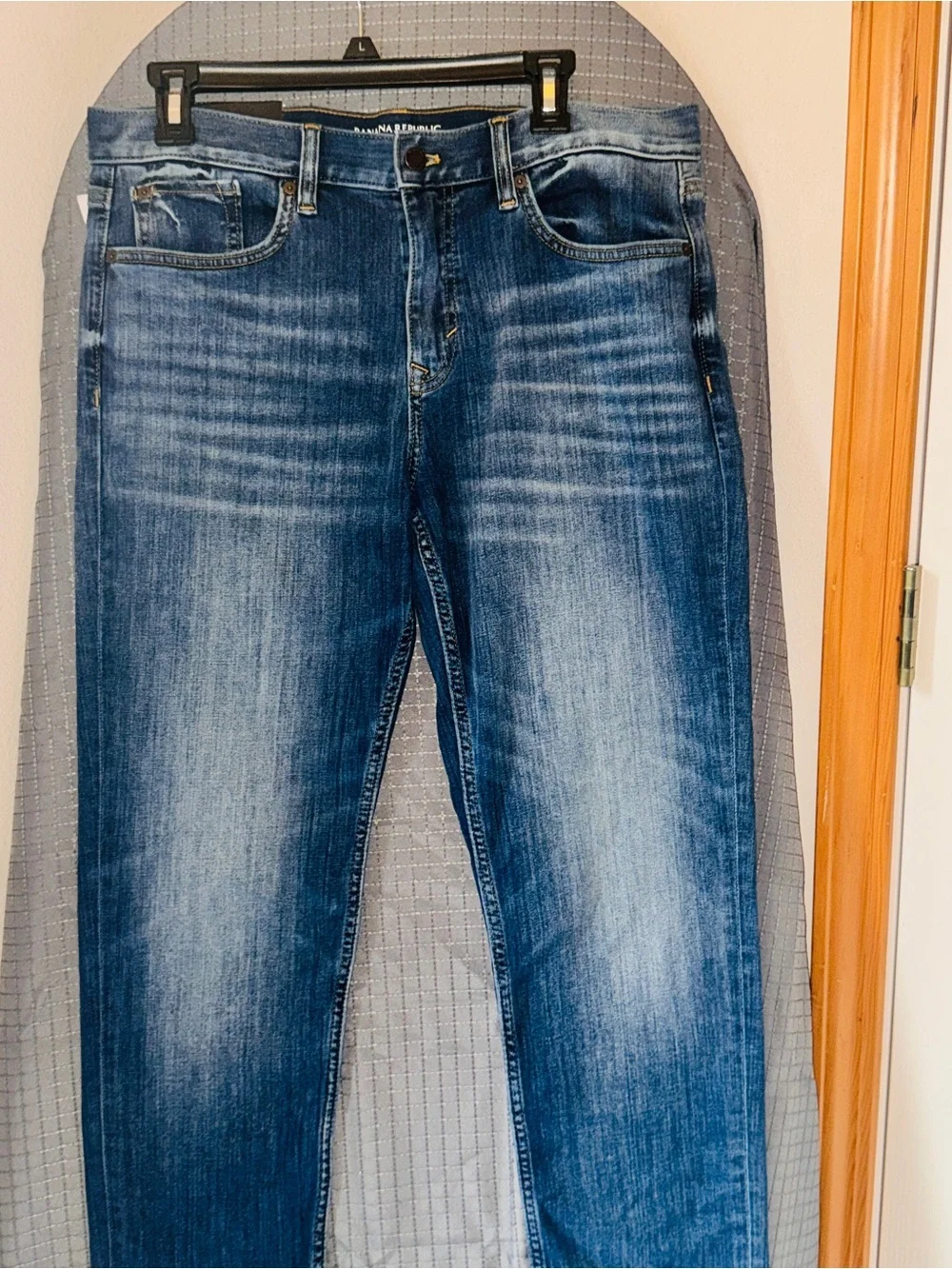 Banana Republic Men's Slim Straight Jeans - Indigo Blue Fade